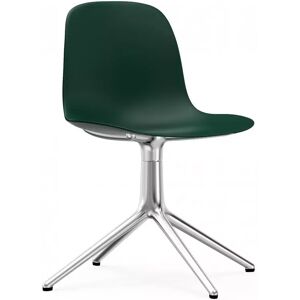 Normann Copenhagen Chaise de conference Form - Support pivotant, Couleur Vert, Structure / Pieds Aluminium