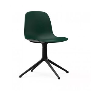 Normann Copenhagen Chaise de conference Form - Support pivotant, Couleur Vert, Structure / Pieds Aluminium noir