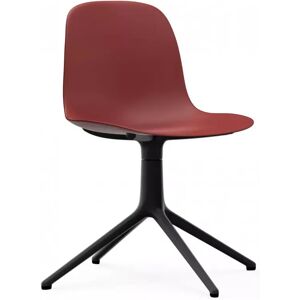 Normann Copenhagen Chaise de conference Form - Support pivotant, Couleur Rouge, Structure / Pieds Aluminium noir