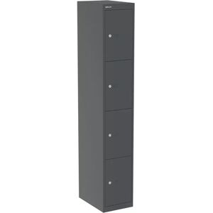 Bisley Armoire de bureau CLK184 - 4 clapets, Couleur Anthracite Grey