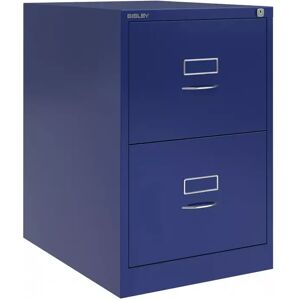 Caisson de bureau pour dossier suspendus Bisley BS - Facade classique, 2 tiroirs, Couleur Oxford Blue