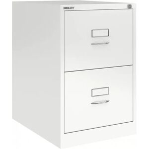 Caisson de bureau pour dossier suspendus Bisley BS - Facade classique, 2 tiroirs, Couleur Traffic White