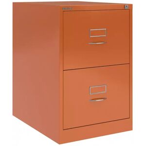 Caisson de bureau pour dossier suspendus Bisley BS - Facade classique, 2 tiroirs, Couleur Bisley Orange