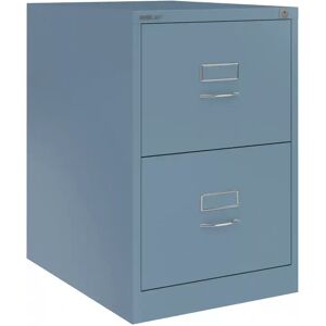 Caisson de bureau pour dossier suspendus Bisley BS - Facade classique, 2 tiroirs, Couleur Bisley Blue