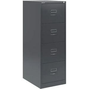 Caisson de bureau pour dossier suspendus Bisley BS - Facade classique, 4 tiroirs, Couleur Anthracite Grey