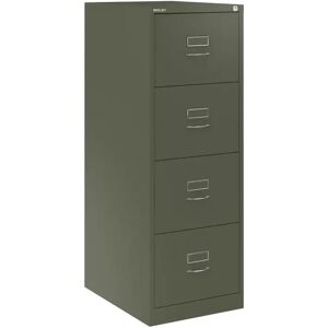 Caisson de bureau pour dossier suspendus Bisley BS - Facade classique, 4 tiroirs, Couleur Olive Green