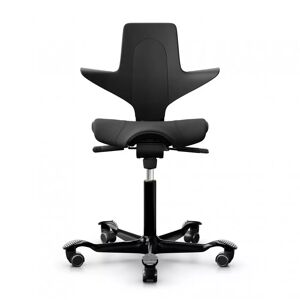 HAG Capisco Puls 8020 Chaise de bureau ergonomique pour une assise active Couleur Noir Pietement Noir Verin 265 mm Repose pieds Sans