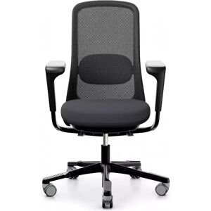 Chaise de bureau HÅG SoFi 7500, Accoudoirs Avec, Tissu de l'assise Gris fonce (EXR145), Couleur Mesh Dossier  / Couleur Pietement Gris fonce MEH001 / Noir