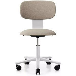 Hag Siege de bureau Tion 2160 Assise et dossier tapisses Couleur Base White Mainline Flex Beige Accoudoirs Sans