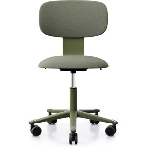 Hag Siege de bureau Tion 2160 Assise et dossier tapisses Couleur Moss Monochrome Cura Green Accoudoirs Sans