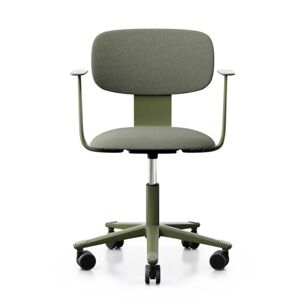 Håg Siege de bureau Tion 2160 - Assise et dossier tapisses, Couleur Moss Monochrome - Cura Green, Accoudoirs Avec