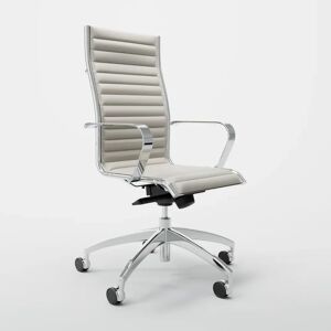 Italian furniture Chaise de conference Origami IN - Dossier haut, Revetement Similicuir beige (256)