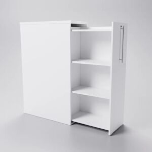 Brizley of Scandinavia Armoire laterale 3 etageres (Tour) Droite, Couleur Blanc