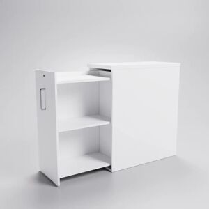 Brizley of Scandinavia Armoire laterale 2 etageres (Tour) Gauche, Couleur Blanc