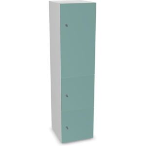 Narbutas Meuble casiers Choice - 1 grande porte, 2 petites portes, Couleur White / Mint