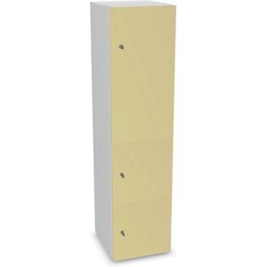 Narbutas Meuble casiers Choice - 1 grande porte, 2 petites portes, Couleur White / Light Yellow