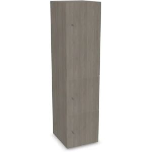 Narbutas Meuble casiers Choice - 1 grande porte, 2 petites portes, Couleur Grey Wood / Grey Wood