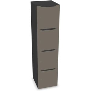 Narbutas Meuble casiers Choice - 4 portes avec fente courrier, Couleur Dark Grey / Cubanit Grey