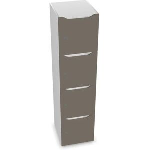 Narbutas Meuble casiers Choice - 4 portes avec fente courrier, Couleur White / Cubanit Grey