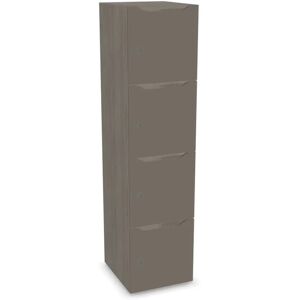 Narbutas Meuble casiers Choice - 4 portes avec fente courrier, Couleur Grey Wood / Cubanit Grey