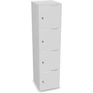 Narbutas Meuble casiers Choice - 4 portes avec fente courrier, Couleur White / White