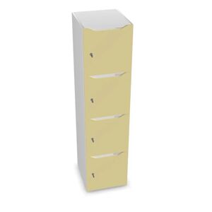 Narbutas Meuble casiers Choice - 4 portes avec fente courrier, Couleur White / Light Yellow