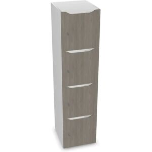 Narbutas Meuble casiers Choice - 4 portes avec fente courrier, Couleur White / Grey Wood