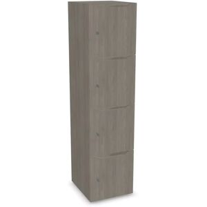 Narbutas Meuble casiers Choice - 4 portes avec fente courrier, Couleur Grey Wood / Grey Wood