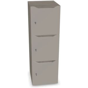 Narbutas Meuble casiers Choice - 3 portes avec fente courrier, Couleur Grey Wood / Cappuchino