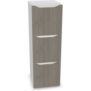 Narbutas Meuble casiers Choice - 3 portes avec fente courrier, Couleur White / Grey Wood