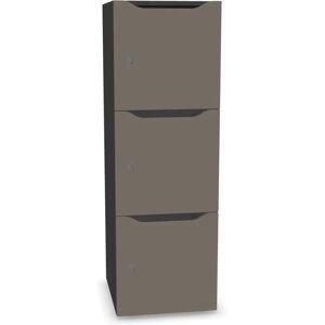 Narbutas Meuble casiers Choice - 3 portes avec fente courrier, Couleur Dark Grey / Cubanit Grey