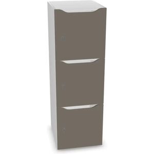 Narbutas Meuble casiers Choice - 3 portes avec fente courrier, Couleur White / Cubanit Grey