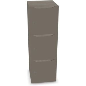 Narbutas Meuble casiers Choice - 3 portes avec fente courrier, Couleur Grey Wood / Cubanit Grey