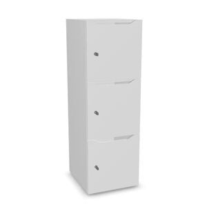 Narbutas Meuble casiers Choice - 3 portes avec fente courrier, Couleur White / White