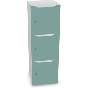 Narbutas Meuble casiers Choice - 3 portes avec fente courrier, Couleur White / Mint