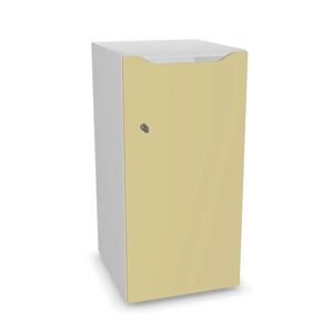 Narbutas Meuble casiers Choice - 1 porte avec fente courrier, Couleur White / Light Yellow