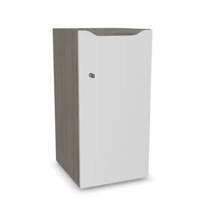 Narbutas Meuble casiers Choice - 1 porte avec fente courrier, Couleur Grey Wood / White door