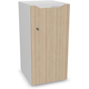 Narbutas Meuble casiers Choice - 1 porte avec fente courrier, Couleur White / Sand Ash