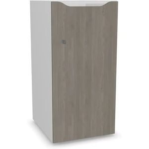 Narbutas Meuble casiers Choice - 1 porte avec fente courrier, Couleur White / Grey Wood