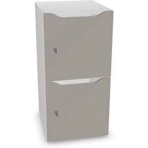 Narbutas Meuble casiers Choice - 2 portes avec fente courrier, Couleur White / Cappuchino