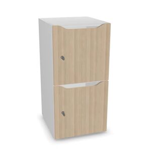 Narbutas Meuble casiers Choice - 2 portes avec fente courrier, Couleur White / Sand Ash