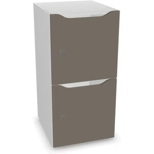 Narbutas Meuble casiers Choice - 2 portes avec fente courrier, Couleur White / Cubanit Grey