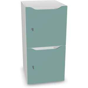 Narbutas Meuble casiers Choice - 2 portes avec fente courrier, Couleur White / Mint