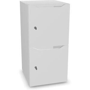 Narbutas Meuble casiers Choice - 2 portes avec fente courrier, Couleur White / White