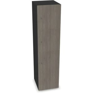 Narbutas Meuble casiers Choice - 2 petites portes, 1 grande porte, Couleur Dark Grey / Grey wood