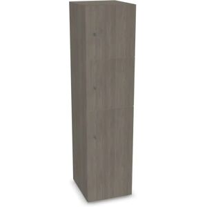 Narbutas Meuble casiers Choice - 2 petites portes, 1 grande porte, Couleur Grey Wood / Grey Wood