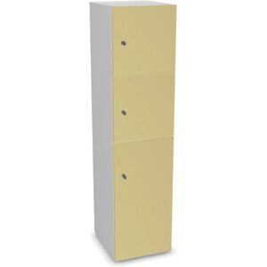 Narbutas Meuble casiers Choice - 2 petites portes, 1 grande porte, Couleur White / Light Yellow