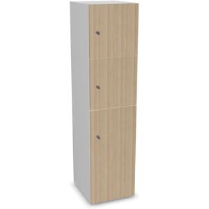 Narbutas Meuble casiers Choice - 2 petites portes, 1 grande porte, Couleur White / Sand Ash