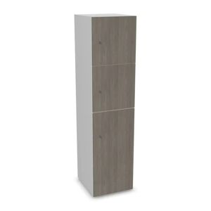 Narbutas Meuble casiers Choice - 2 petites portes, 1 grande porte, Couleur White / Grey Wood