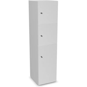 Narbutas Meuble casiers Choice - 2 petites portes, 1 grande porte, Couleur White / White